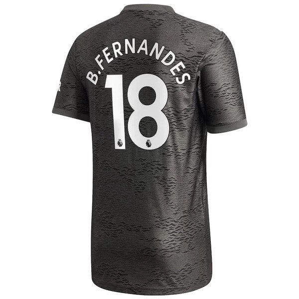 Camiseta Manchester United NO.18 B. Fernandes 2ª Kit 2020 2021 Negro